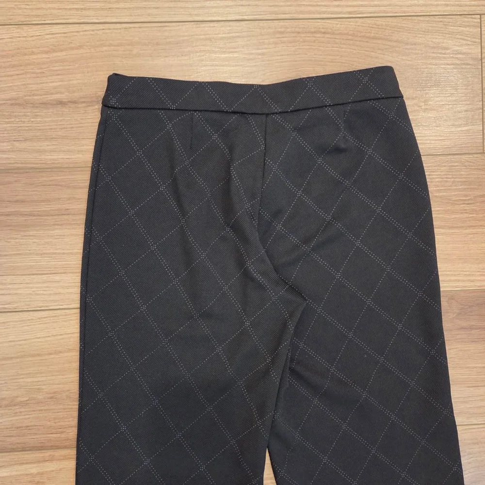 NEW YORK & COMPANY Black White Plaid Trousers size S - Picture 4 of 6